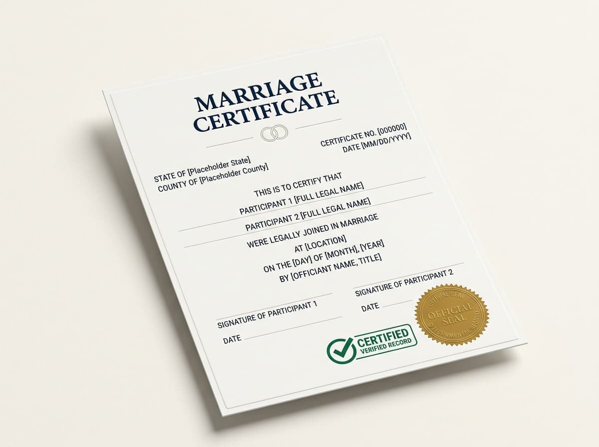 Ilustración de una solicitud de traducción de acta de matrimonio al inglés